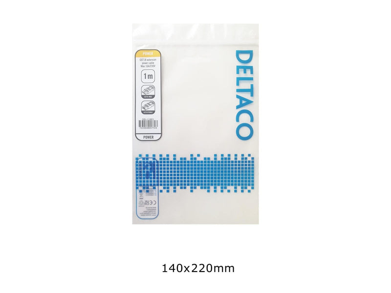 Deltaco - power extension cable - GST18i3 to GST18i3 - 1 m