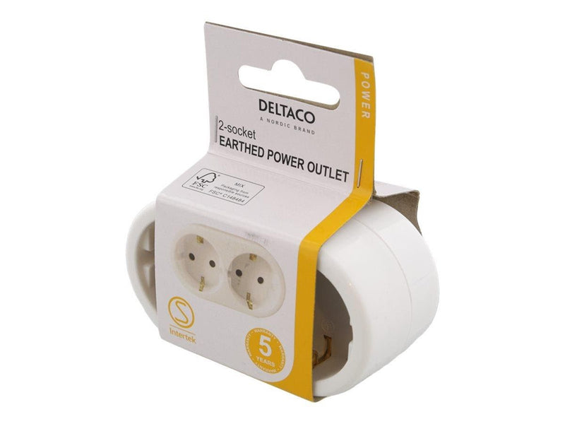 Deltaco - power strip - earthed - 3680 Watt