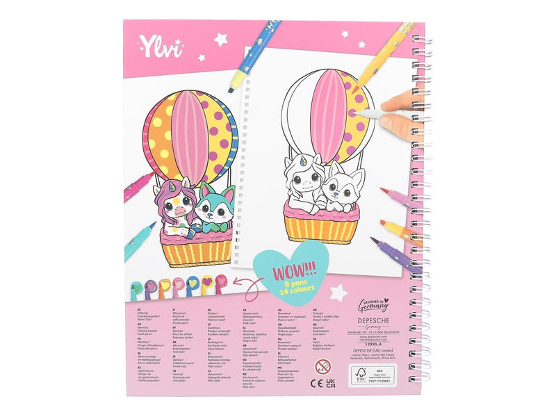 Depesche Ylvi Colouring Book with Pen Set