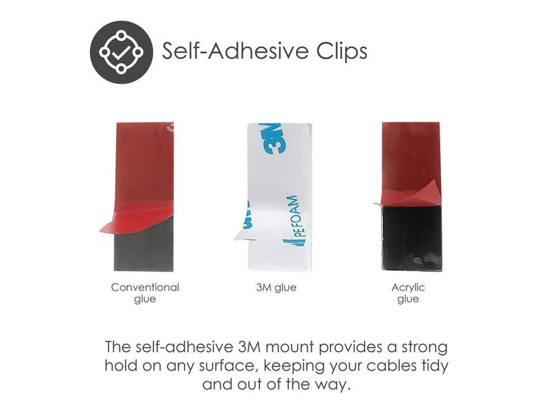 Desire2 Enfold Cable Clips Black 40-pack