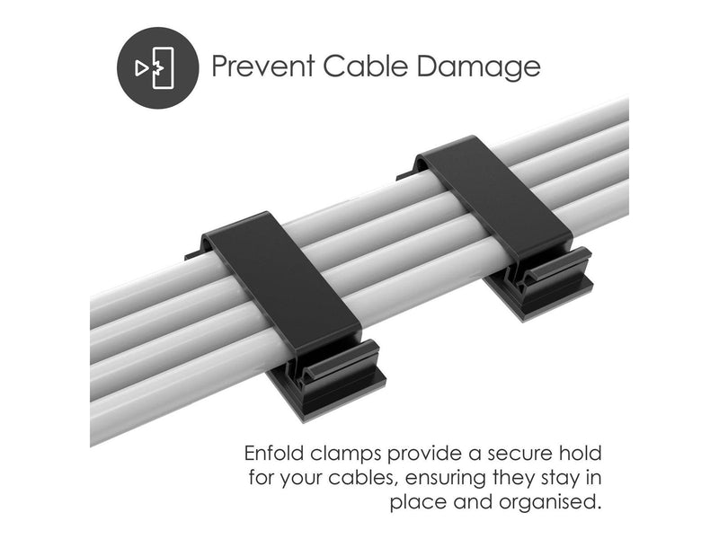 Desire2 Enfold Cable Clips Black 40-pack