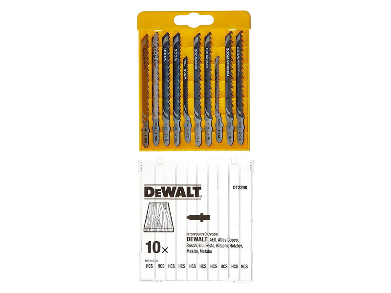 Dewalt Jigsaw Blade Set - XPC 10 Piece Set - Wood Cutting