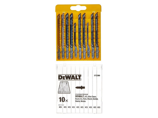 Dewalt Jigsaw Blade Set - XPC 10 Piece Set - Wood Cutting