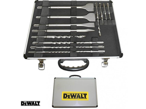 Dewalt SDS Plus 15 Piece Drill And Chisel Set In Alu Case