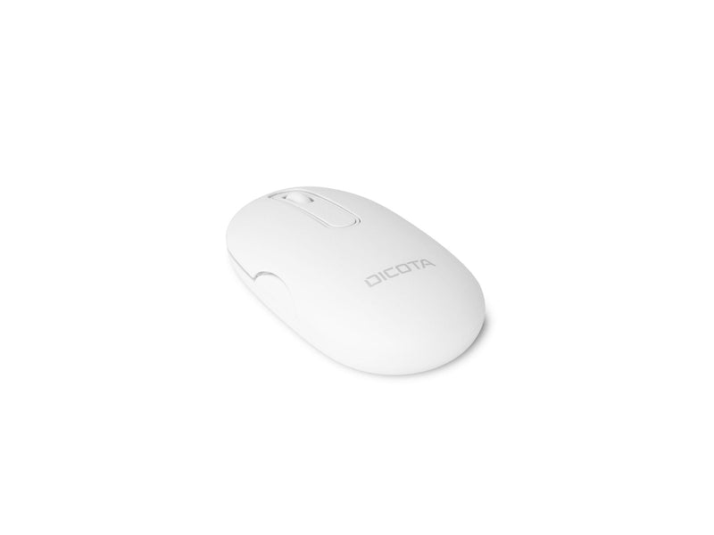 Dicota Bluetooth Mouse DESKTOP - Bluetooth/2.4GHz | Rechargeable | 800-1600 DPI | White - Maus (Weiß)