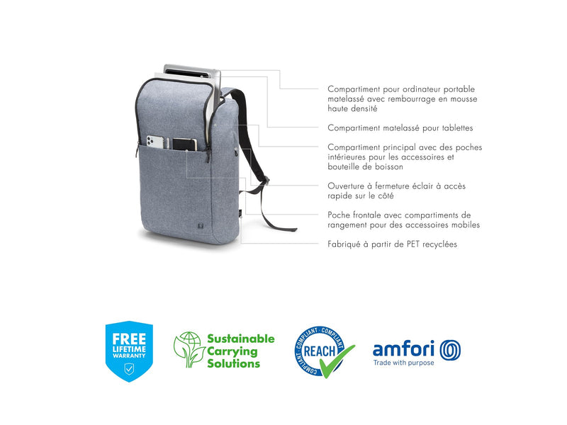 Dicota Eco Motion Rucksack für Laptop 15.6" | Blau