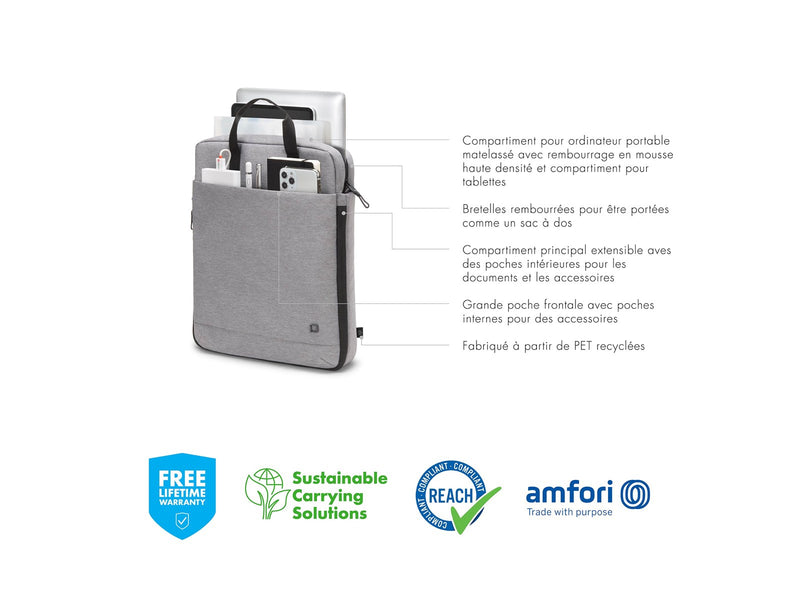 Dicota Eco Motion Tote für Laptop 15.6" | Grau