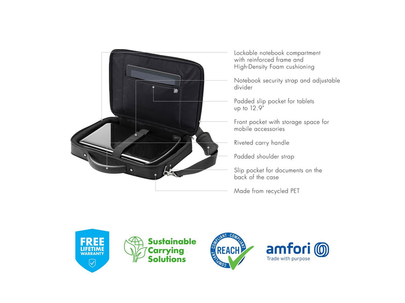 Dicota Eco Multi Compact Laptop-Tasche für Laptop 15.6" | Schwarz