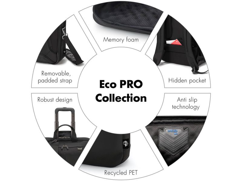 Dicota Eco Multi Compact Laptop-Tasche für Laptop 15.6" | Schwarz