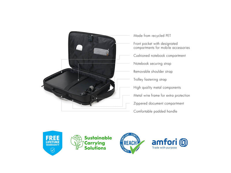 Dicota Eco Multi Plus Base Laptop-Tasche für Laptop 15.6" | Schwarz