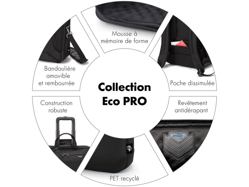 Dicota Eco Top Traveller Pro Laptop-Tasche für Laptop 14.1" | Schwarz