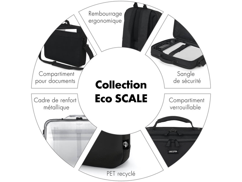 Dicota Roller Eco Multi Scale Laptop-Tasche für Laptop 15.6" | Schwarz