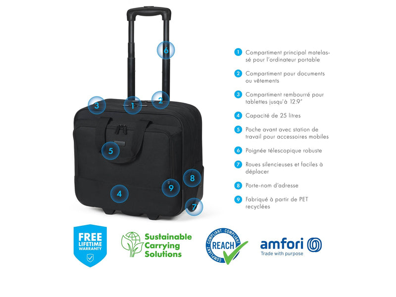 Dicota Roller Eco Top Traveller Base Laptop-Tasche für Laptop 16" | Schwarz
