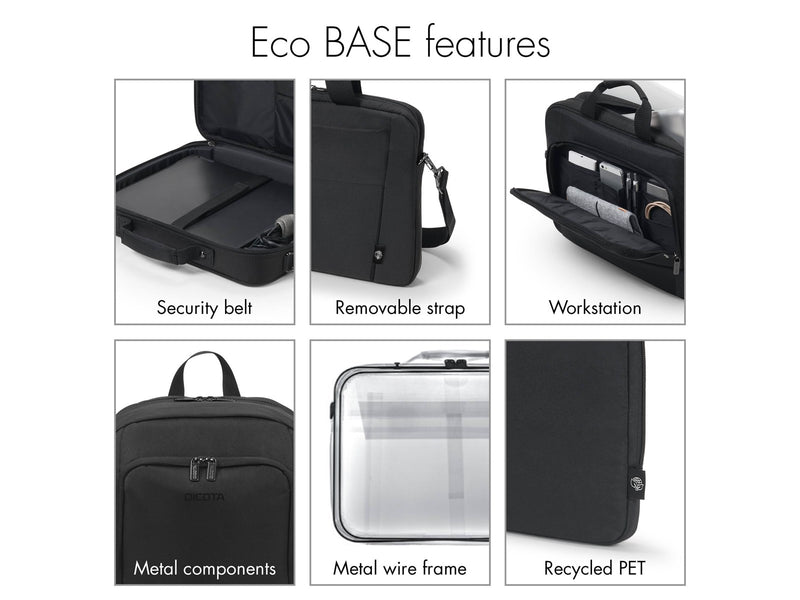 Dicota Slim Eco Base Laptop-Tasche für Laptop 12.5" | Grau