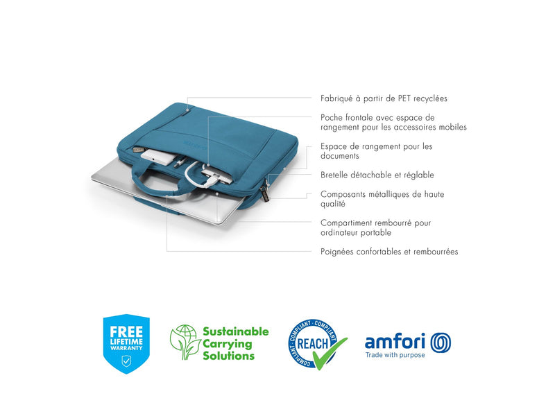 Dicota Slim Eco Base Laptop-Tasche für Laptop 14.1" | Blau