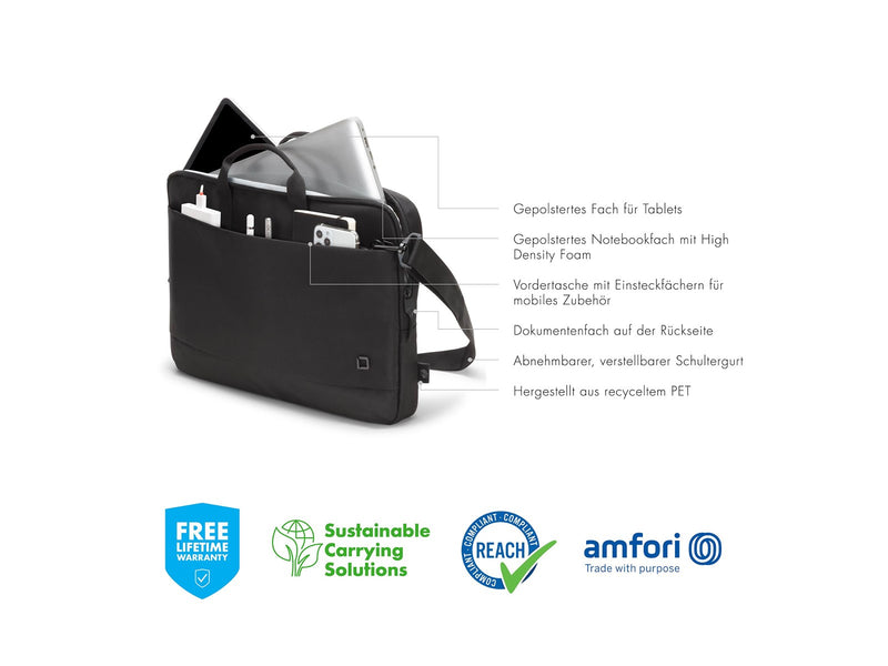 Dicota Slim Eco Motion Laptop-Tasche für Laptop 13.3" | Schwarz