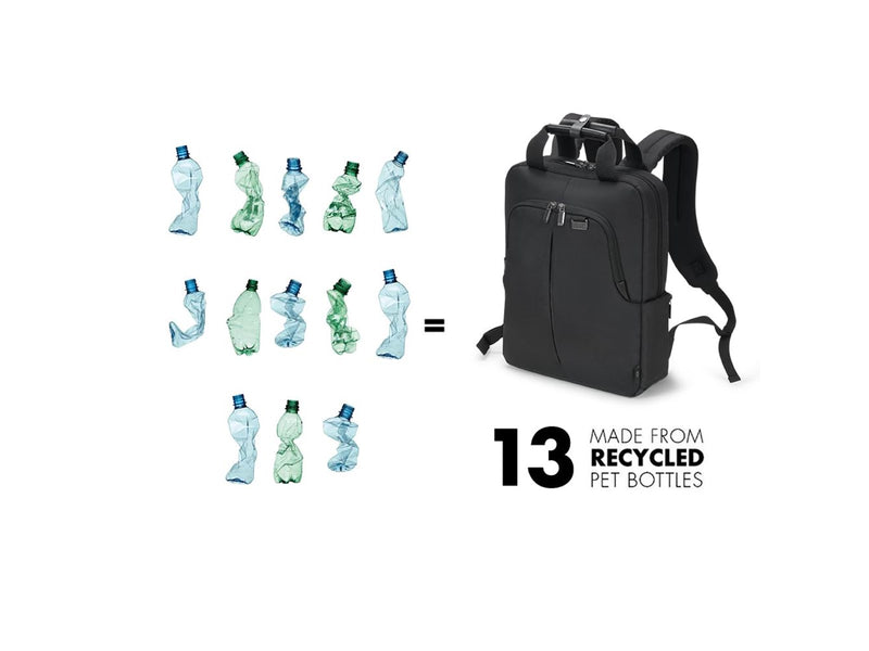 Dicota Slim Eco Pro Rucksack für Laptop 14.1" | Schwarz
