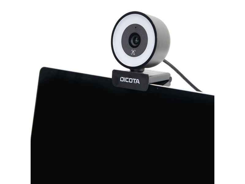 Dicota Webcam Ringlight 5MP - Autofocus | 3-Level Ring Light | USB-A