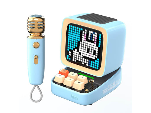 Divoom Ditoo-Mic Mini Karaoke Machine Pixel Art Bluetooth Speaker - Blue