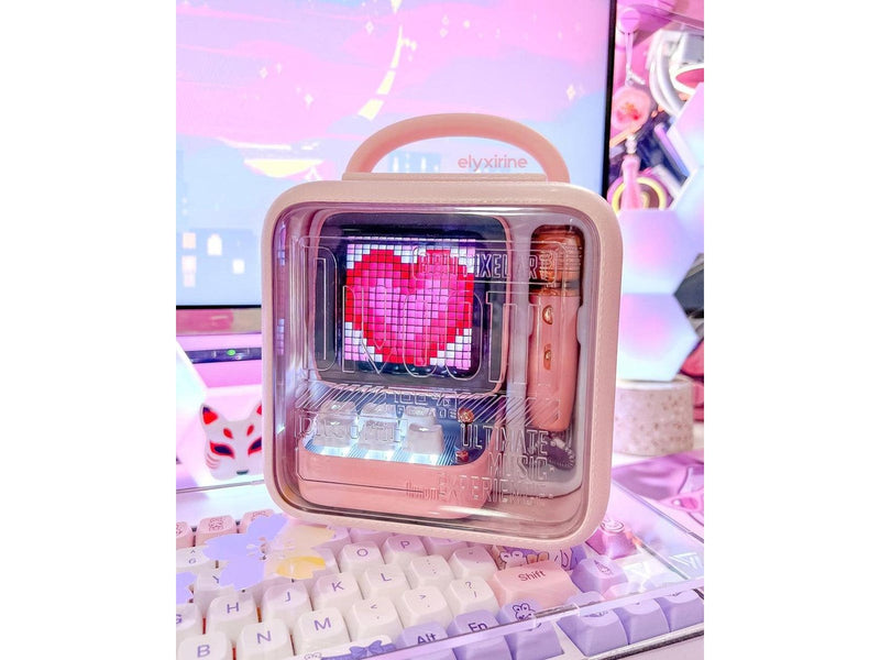 Divoom Ditoo-Mic Mini Karaoke Machine Pixel Art Bluetooth Speaker - Pink