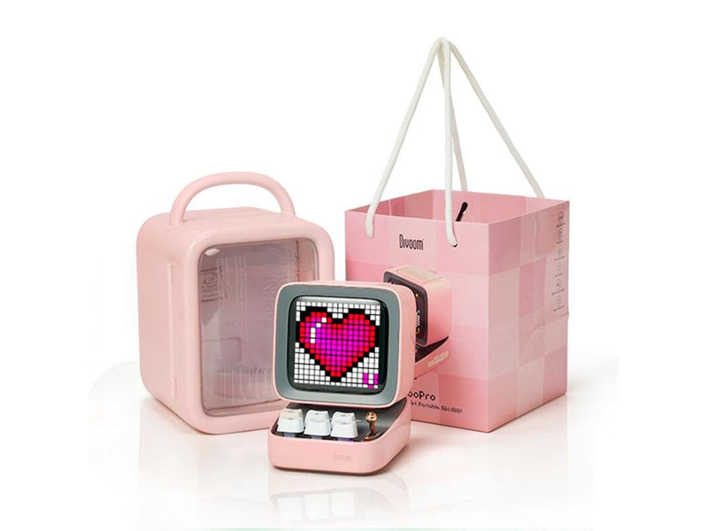 Divoom DitooPro Retro Pixel Art Bluetooth Speaker - Pink