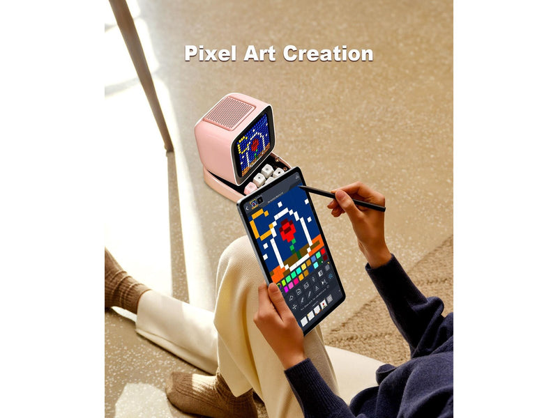 Divoom DitooPro Retro Pixel Art Bluetooth Speaker - Pink
