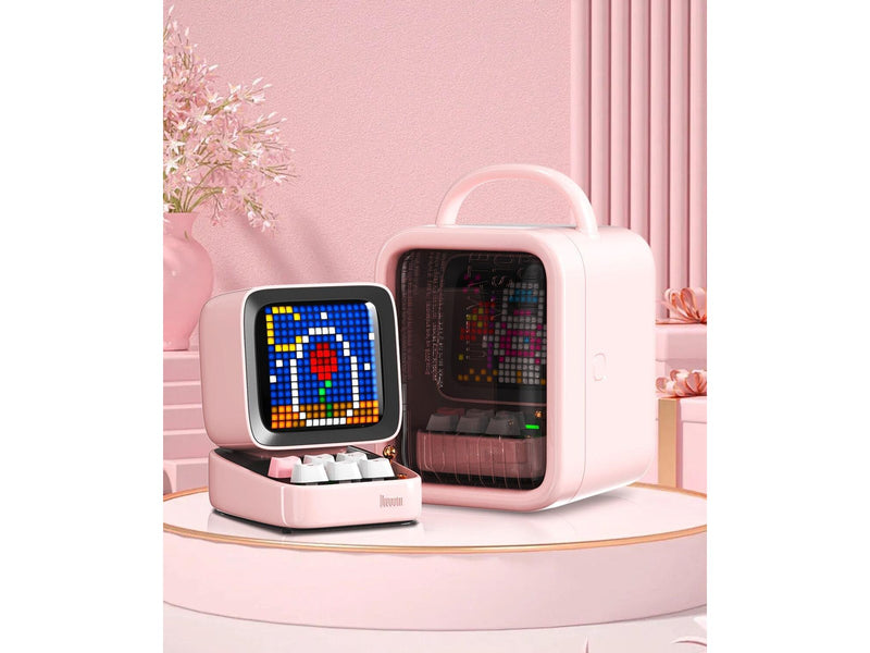 Divoom DitooPro Retro Pixel Art Bluetooth Speaker - Pink