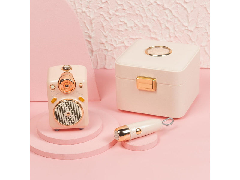Divoom Fairy-OK Retro Mini Karaoke Speaker - Pink