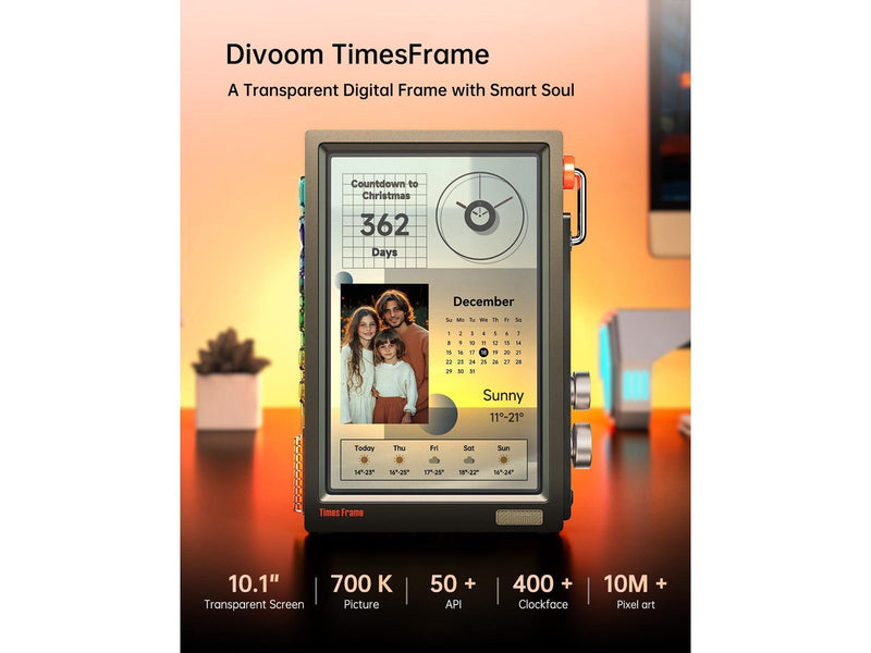 Divoom Times Frame 10.1" Digital Frame - Black