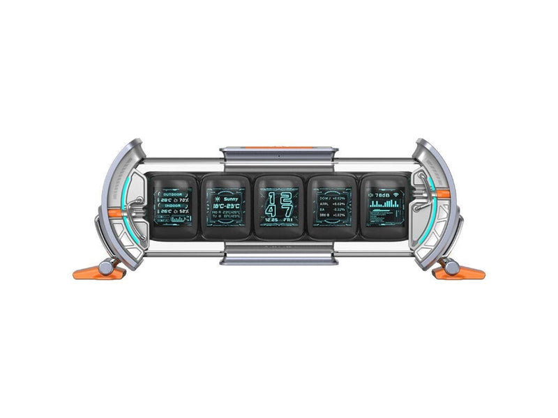 Divoom Times Gate II Cyberpunk Digital Clock - Grey