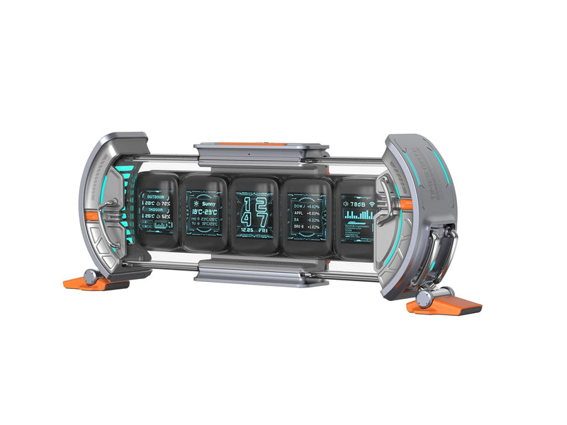 Divoom Times Gate II Cyberpunk Digital Clock - Grey