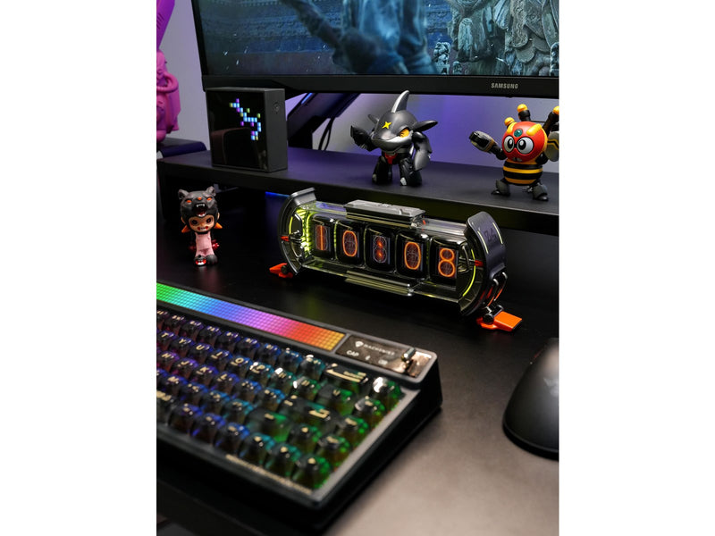Divoom Times Gate II Cyberpunk Digital Clock - Grey