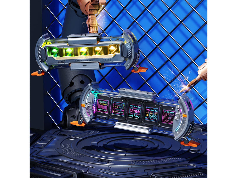 Divoom Times Gate II Cyberpunk Digital Clock - Grey