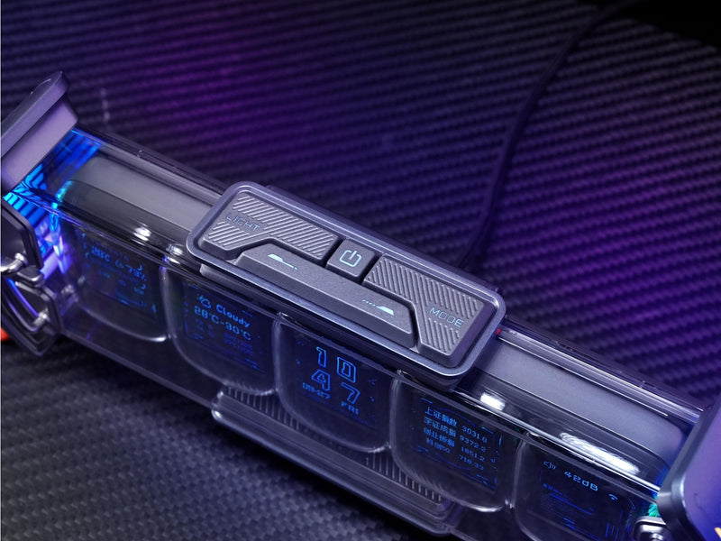 Divoom Times Gate II Cyberpunk Digital Clock - Grey