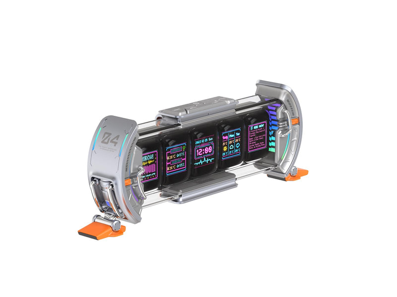 Divoom Times Gate II Cyberpunk Digital Clock - Grey