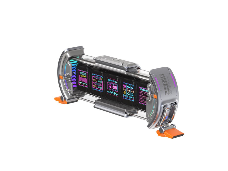 Divoom Times Gate II Cyberpunk Digital Clock - Grey