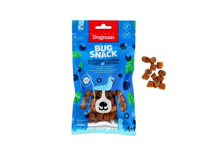 Dogman Bug Snack blueberry 80g