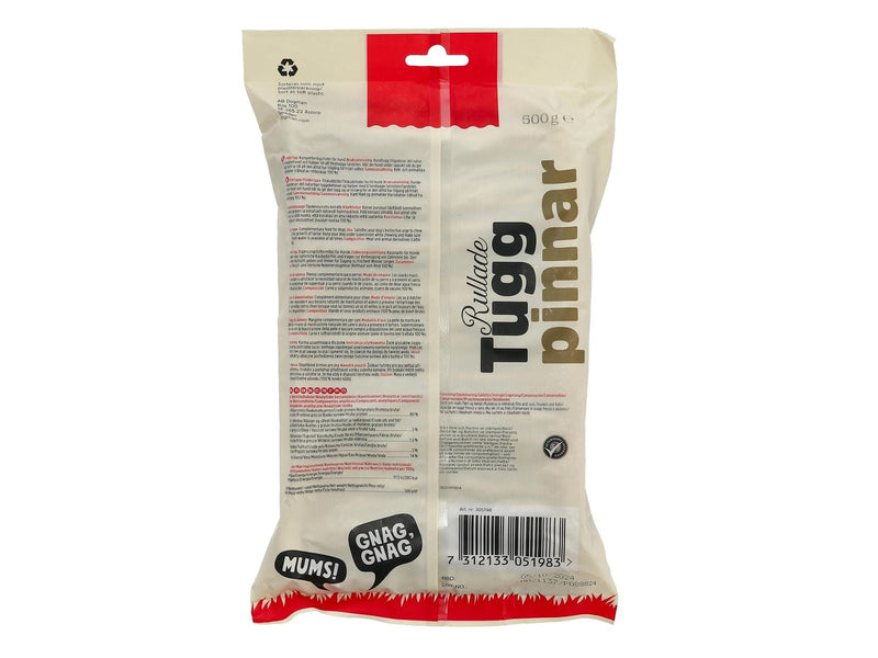 Dogman Chewing Sticks Rolled 100p Brown 12.5cm