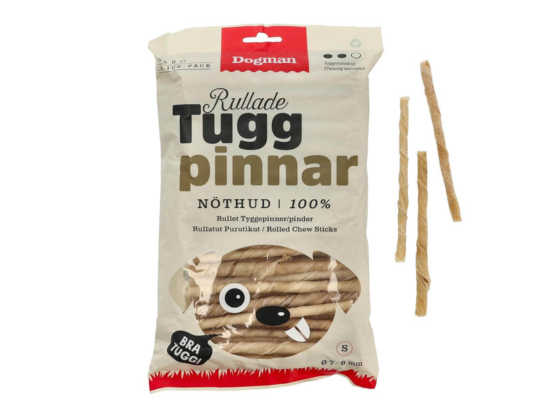 Dogman Chewing Sticks Rolled 100p Brown 12.5cm