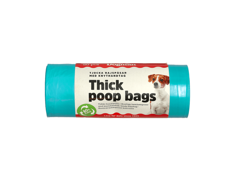 Dogman Dicke Kotbeutel mit Bindehenkeln Türkis (50er-Pack)