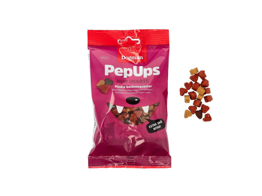 Dogman Dog Treats PepUps Mini Hearts 100g