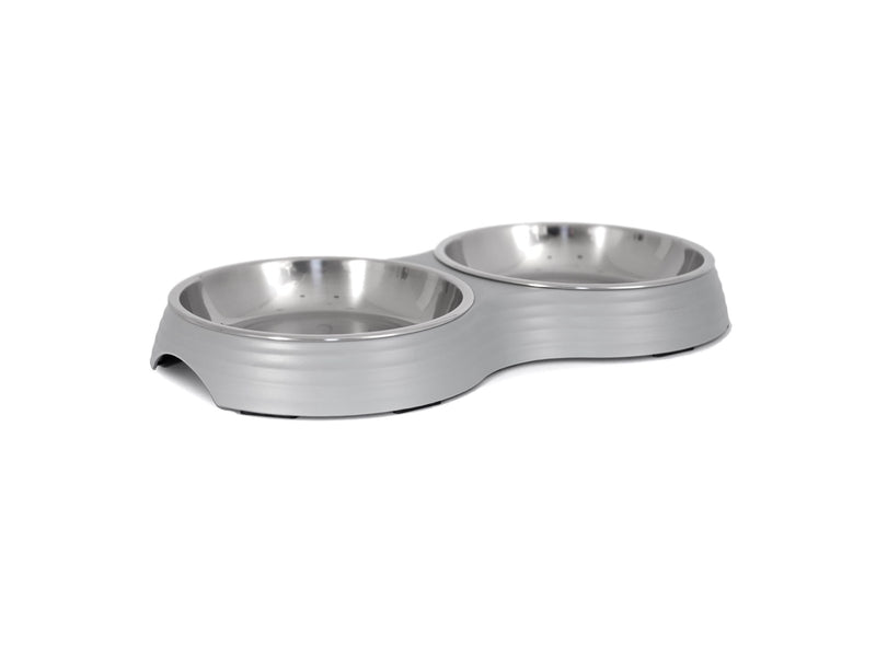 Dogman Doppelnapf Amy Grau 2x200ml