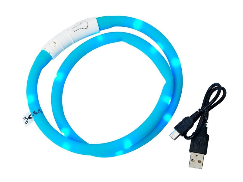 Dogman Flashing LED Collar Turquoise