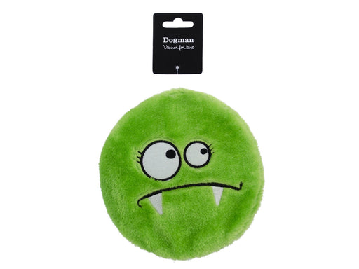 Dogman Hundespielzeug Flaches Grünes Monster mit Quietscher 17cm