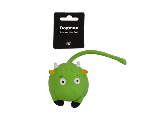 Dogman Hundespielzeug Latex Grüner Bulle mit Quietscher 21cm