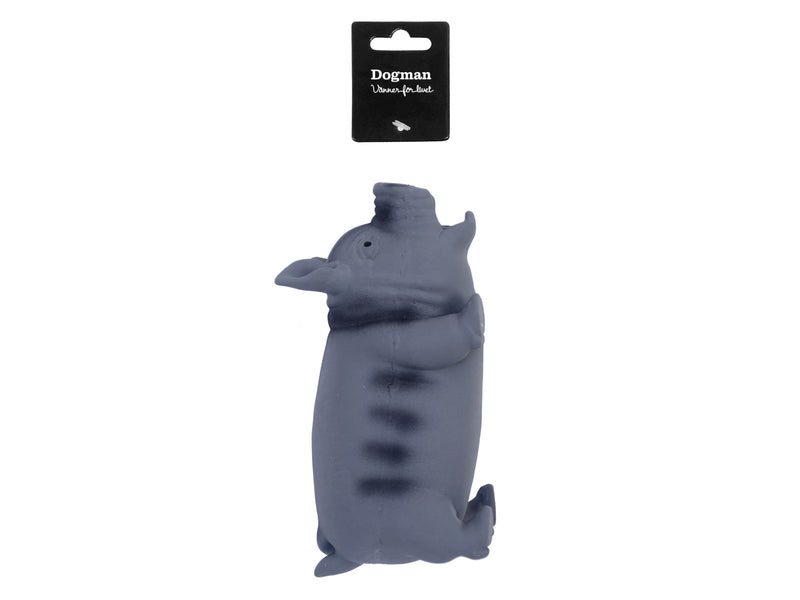 Dogman Hundespielzeug Latex Schwein Grau 23cm