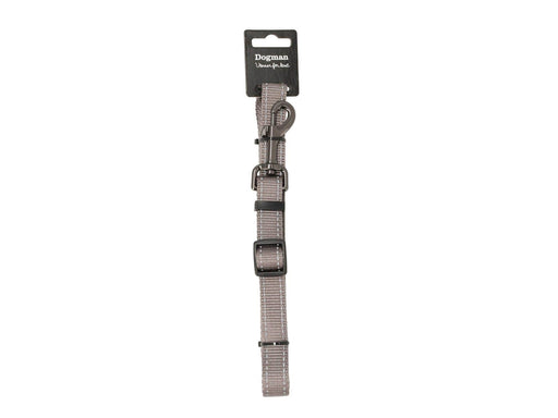 Dogman Iris Verstellbare Nylon Hundeleine Grau Klein 10mm 120-200cm