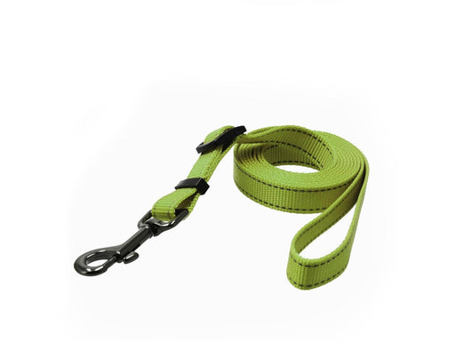Dogman Iris Verstellbare Nylon Hundeleine Grün Groß 20mm 120-200cm