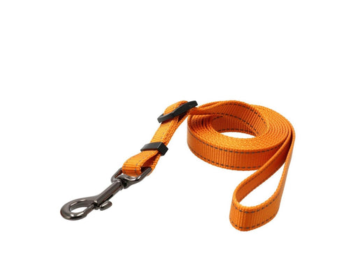 Dogman Iris Verstellbare Nylon Hundeleine Orange Groß 20mm 120-200cm