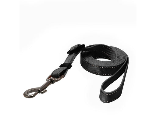 Dogman Iris Verstellbare Nylon Hundeleine Schwarz Klein 10mm 120-200cm